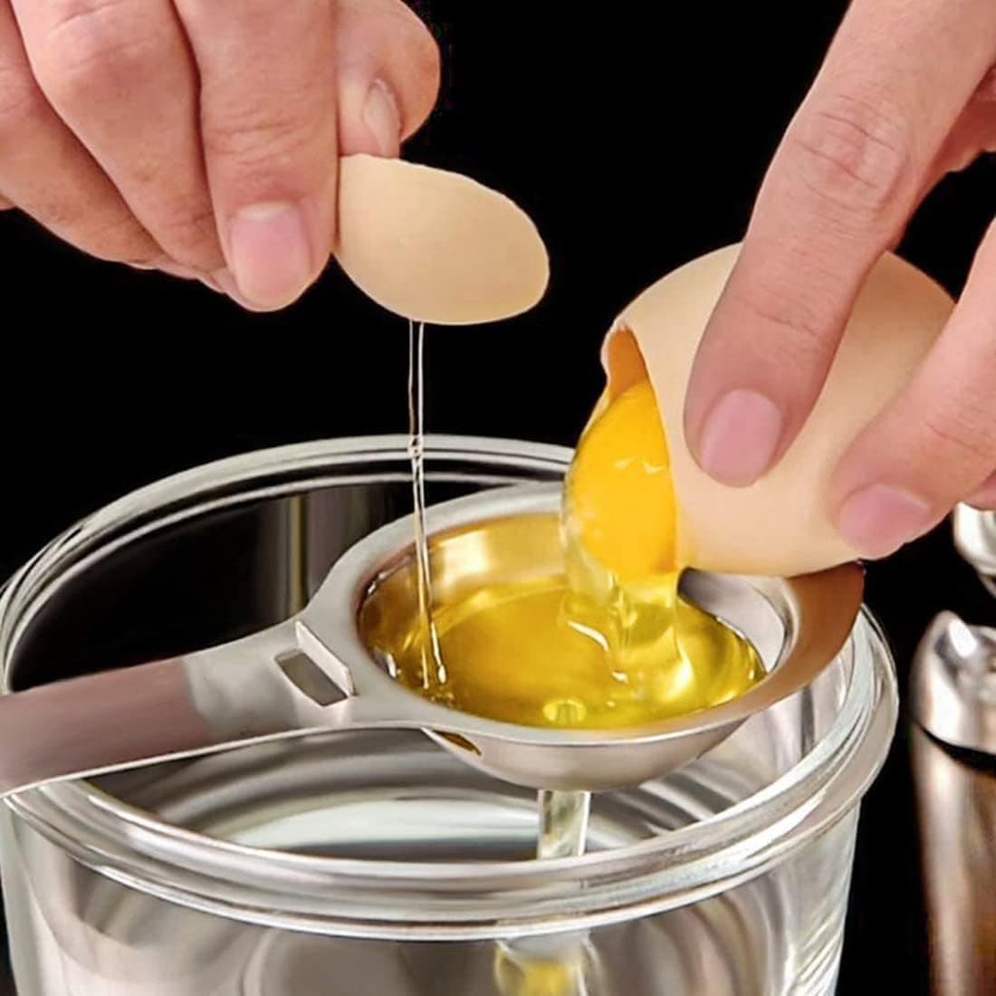 Silver Egg Shell Opener Egg Topper Cutter, Stainless Steel Egg Cracker Separator for Raw, Soft or Hard Boiled Egg, Specialty Tools and Gadgets, Egg Separators, Egg Shell Opener