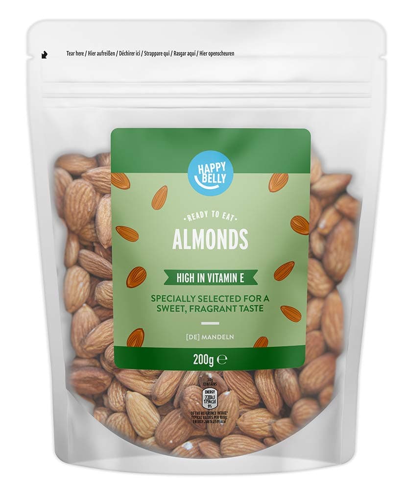 Happy Belly Whole Almonds, 200g