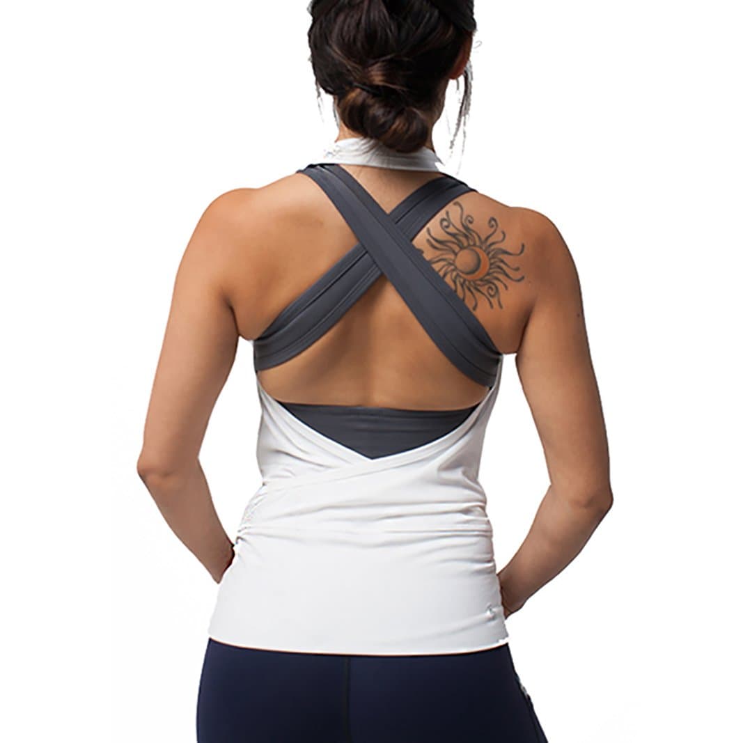 Tas Yoga Halter Top (Large, White)