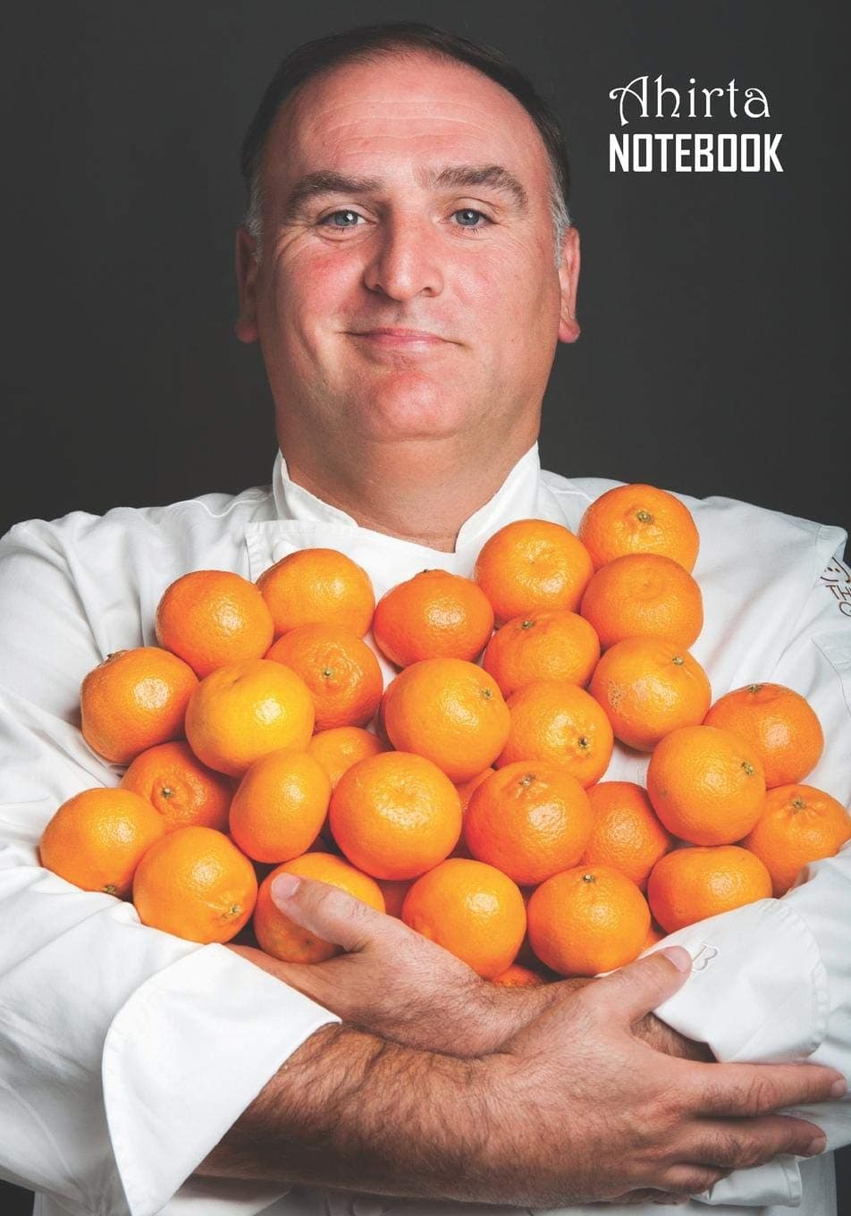 Notebook: Jose Andres Medium College Ruled Notebook 129 pages Lined 7 x 10 in (17.78 x 25.4 cm)