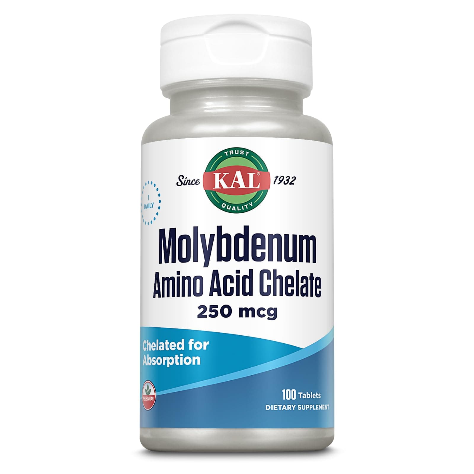 Kal 250 Mcg Molybdenum Chelated Tablets, 100 Count