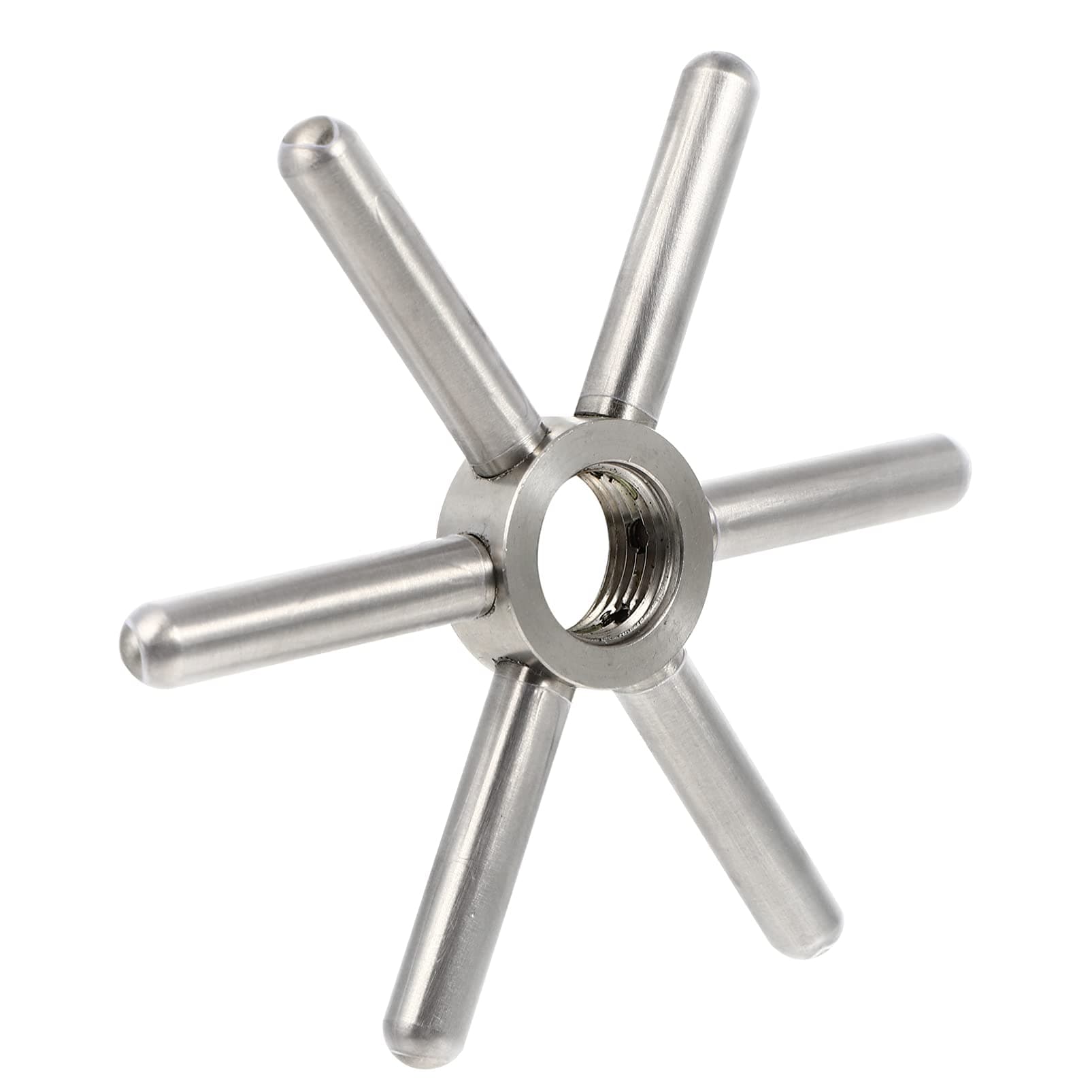 Automatic Glass Cup Washer Rinser Durable Rinser Head Automatic Cup Rinser Stainless Steel Pitcher Rinser Disk Bar Cup Washing Tool (Silver)