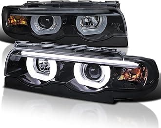 LHP-E3895G-TM Chrome Projector Car Headlight (Housing Smoke Lens)