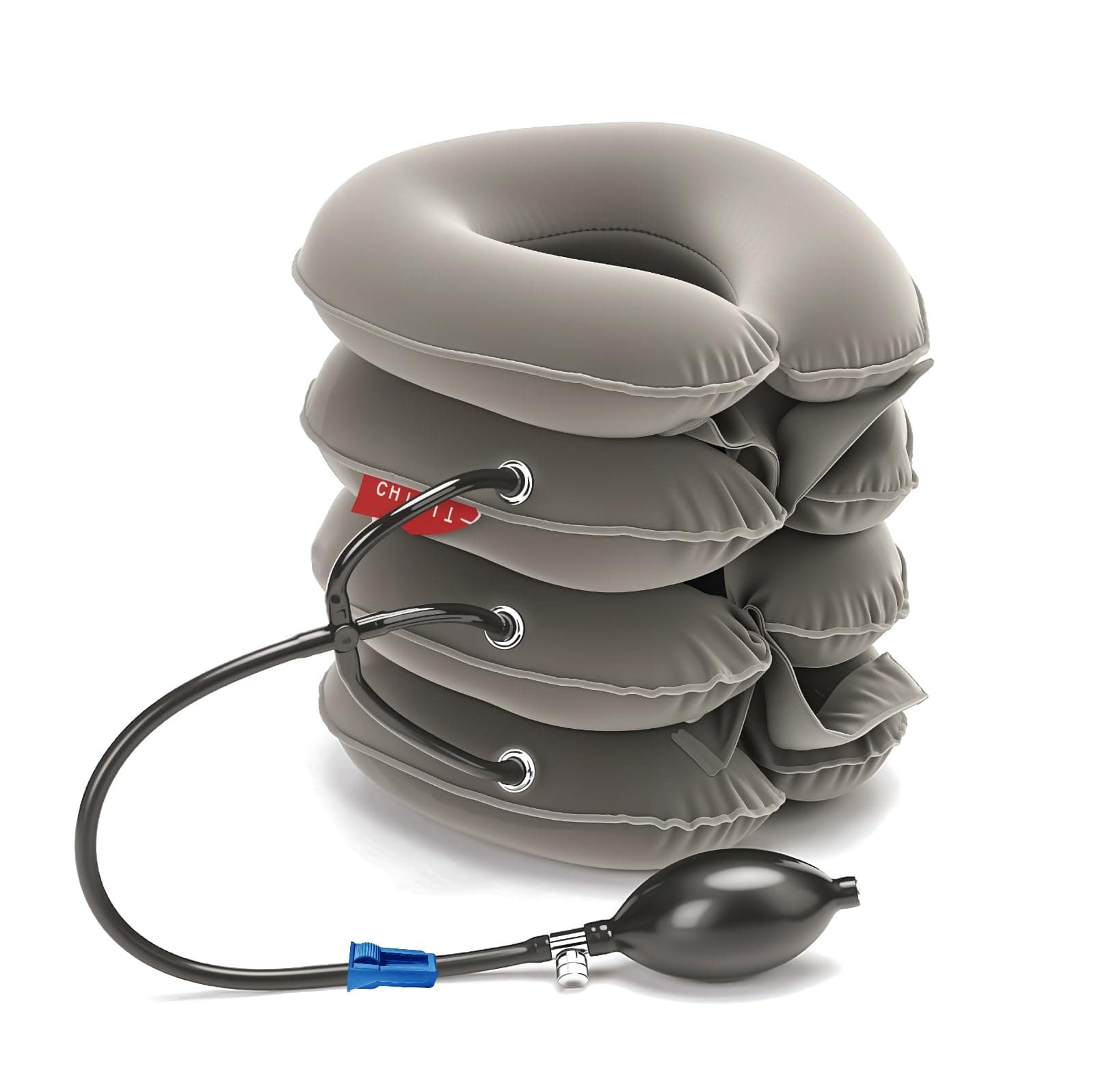 ChiFit Neck Traction - 4 Layer Cervical Neck Traction Device - Neck Massager & Collar - Neck & Shoulder Pain Relief - Cervical Collar for Travel/Home Improved Spine Alignment