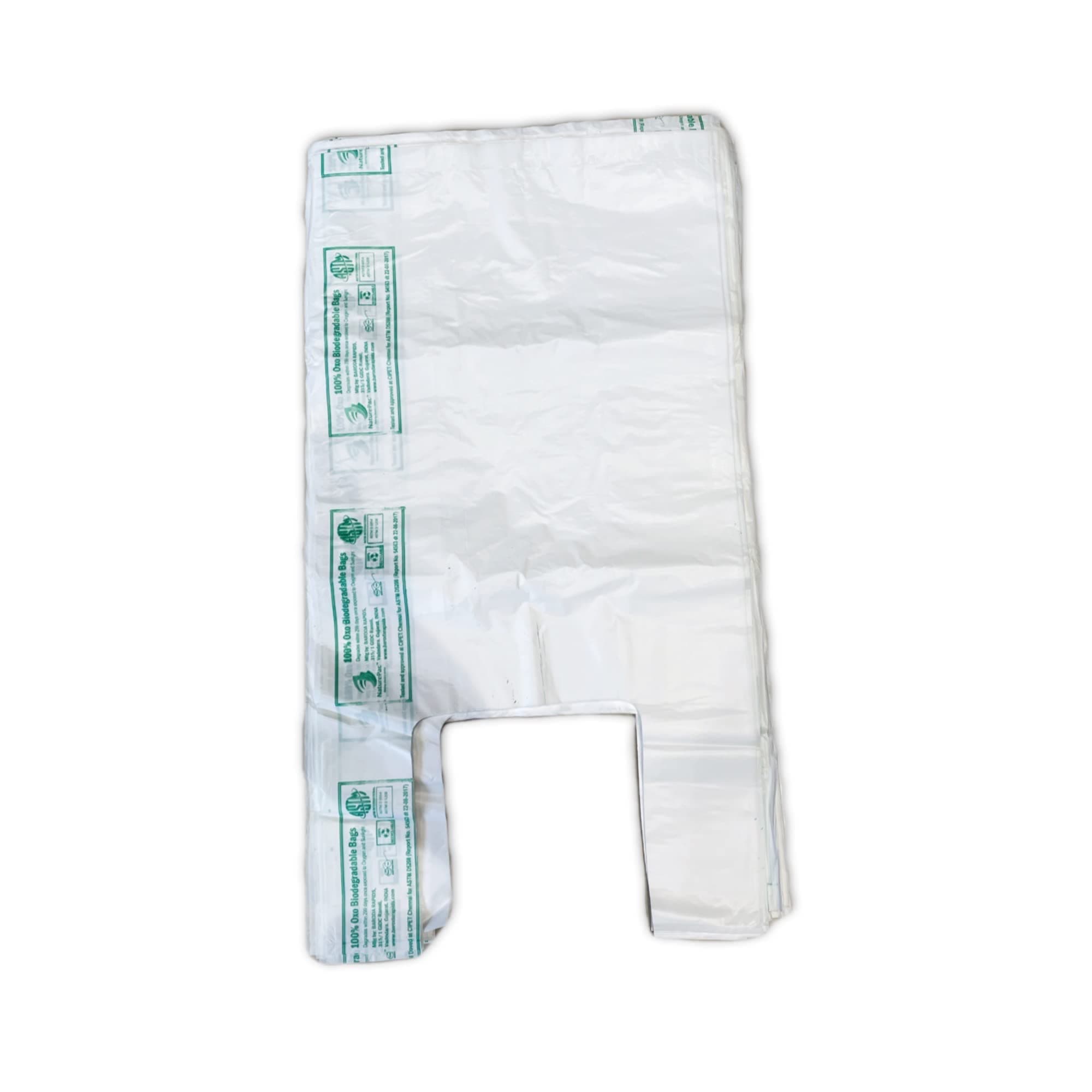 Tugs compostable and Biodegradable Carry Bags (L) Width 10 (3+3) Gusset Length 20 inch Size 16x20 1 KG Pack of 140