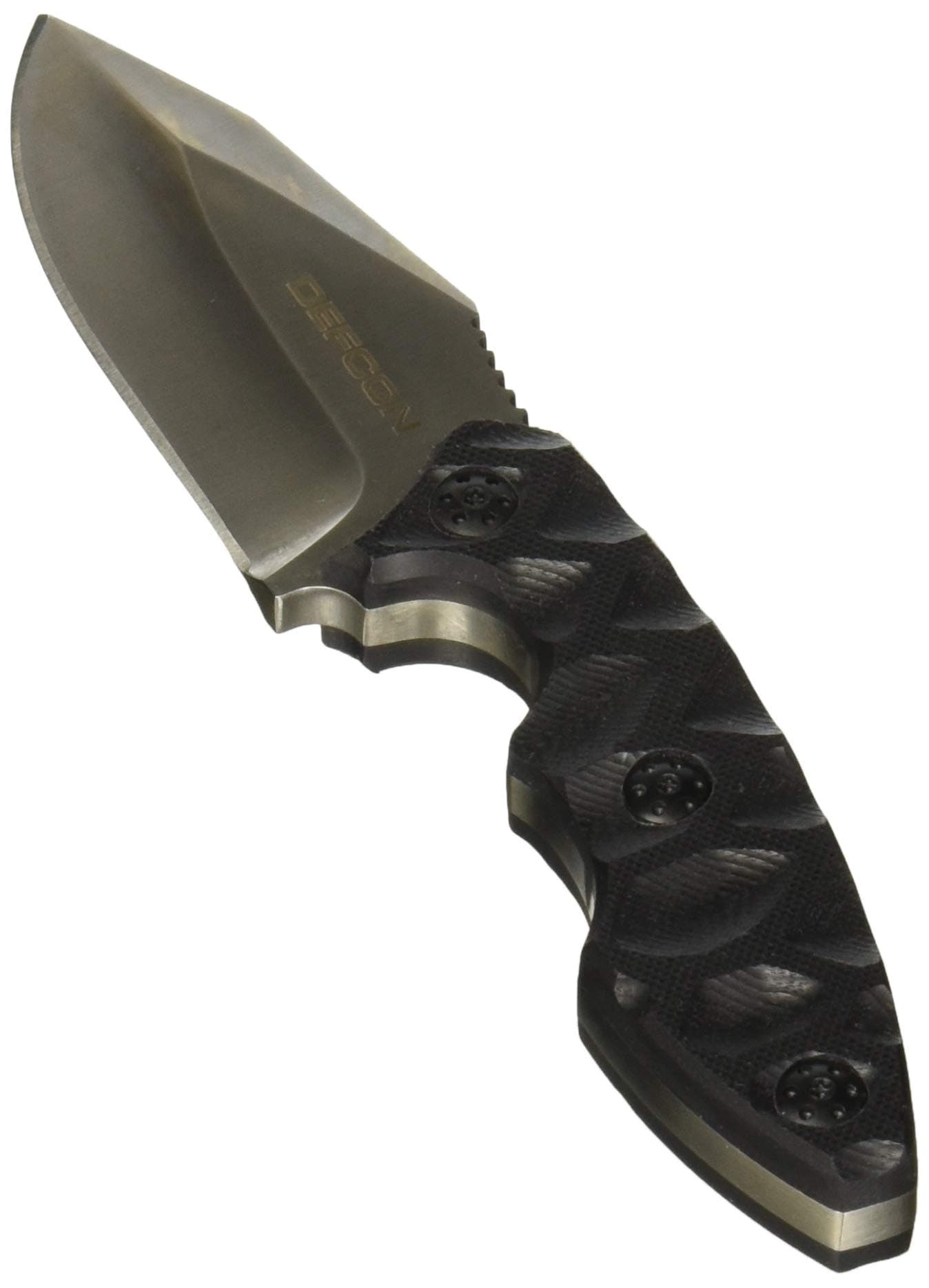 Defcon TD004 7.5" Tactical Fixed Blade D2 Tool Steel Blade with G10 Composite Handle