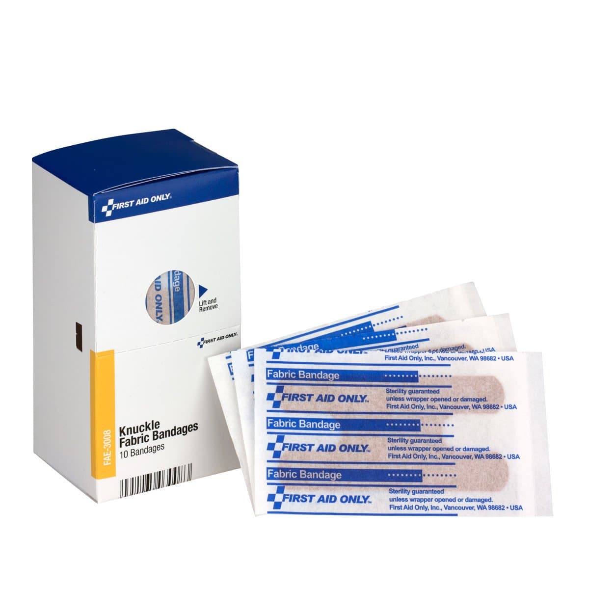 First Aid Only Knuckle Fabric Bandages, 10 Count