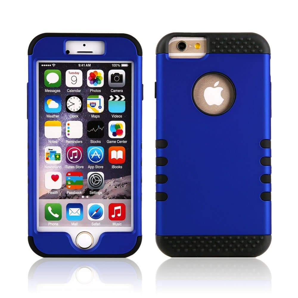 iPhone 6s Case, iPhone 6 Case, Dual Layer Protection, 4.7", Blue & Black