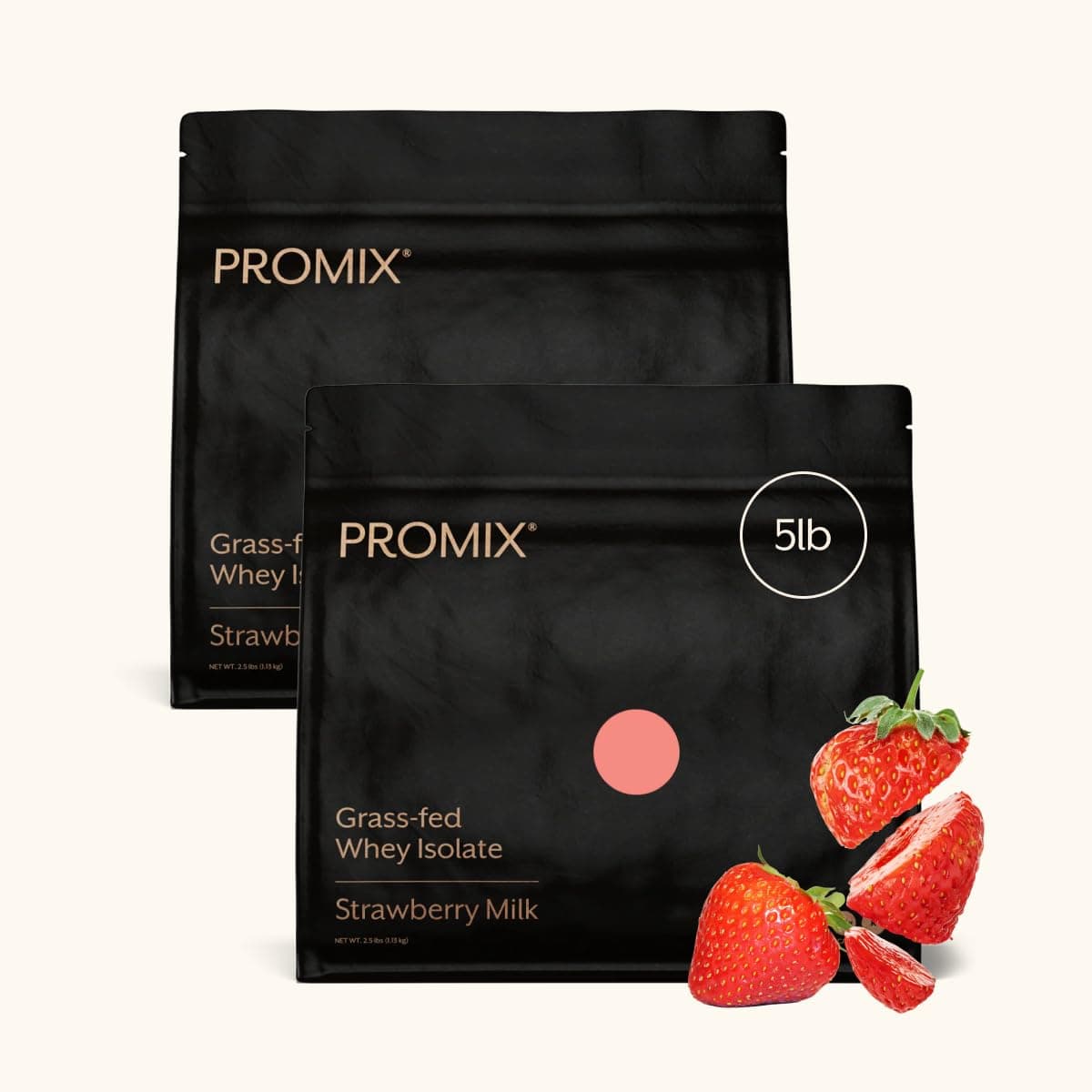 Whey Protein Isolate Powder, 31g Grass Fed Whey Isolate, 6.6g BCAAs, Gluten Free, Keto Friendly, Strawberry, 5lb