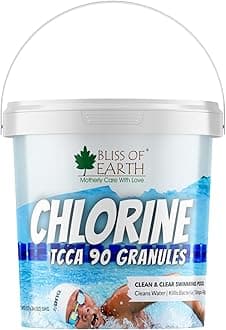 Chlorine Granules For Pool, Japanese Chlorine Powder For Swimming Pool, Clean & Clear Swimming Pool, Kills Bacteria & Stops Algae –5kg