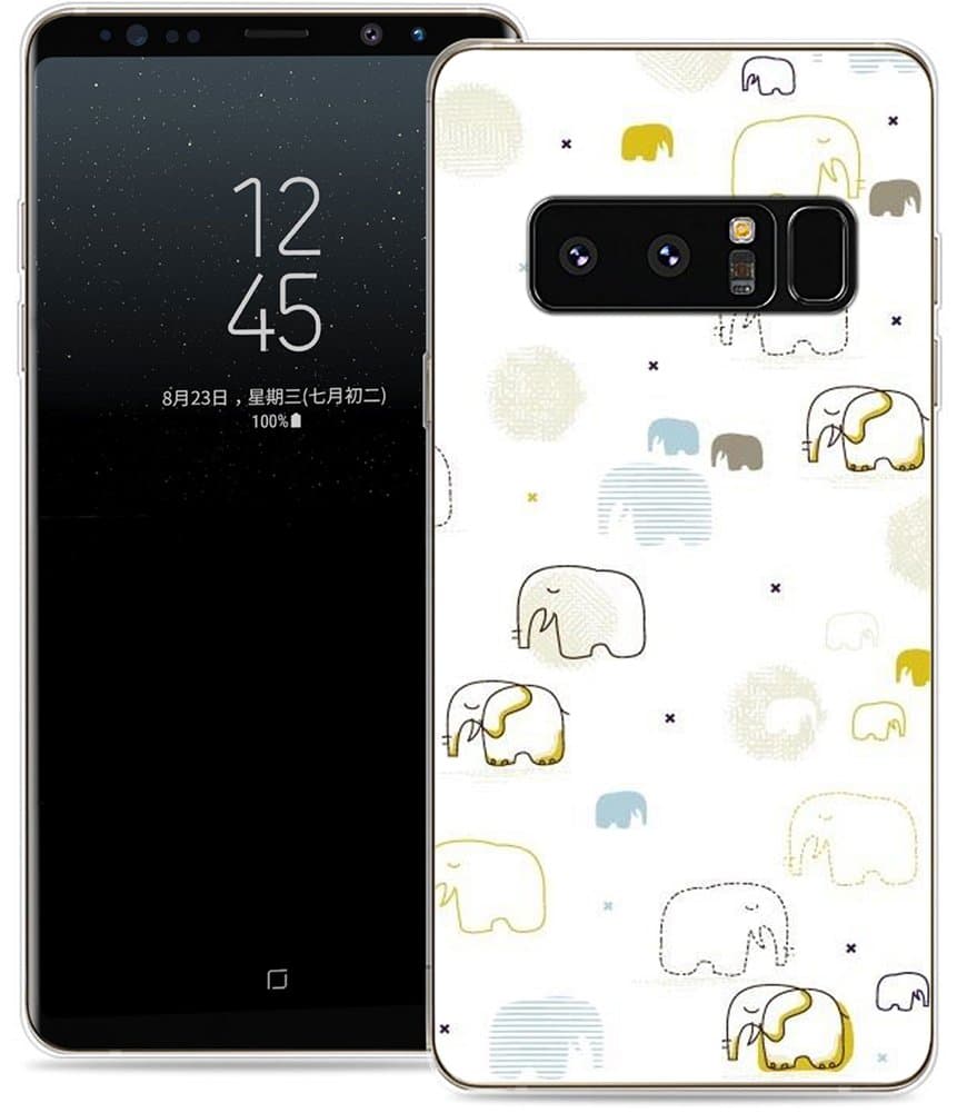 Case for Note 8 / IWONE Designer TPU Non Slip Rubber Durable Protective Skin Clear Cover Compatible for Samsung Galaxy Note 8 + Cute Fashion Unique Design Protective