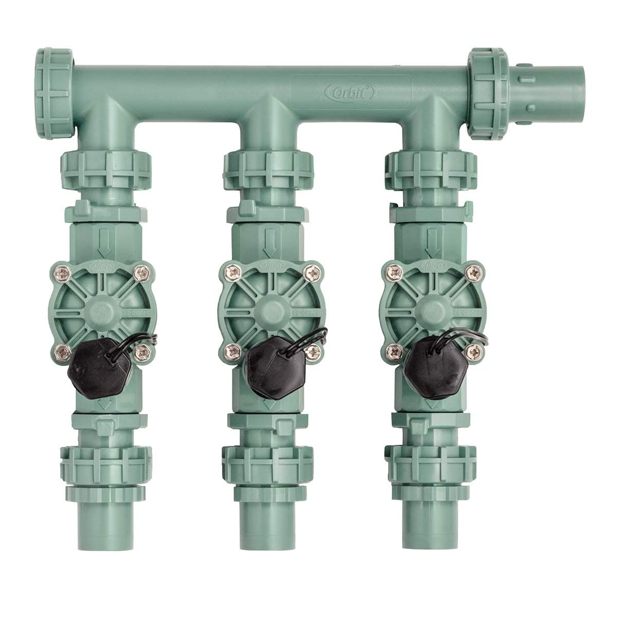 57253 3 Valve Manifold, Green
