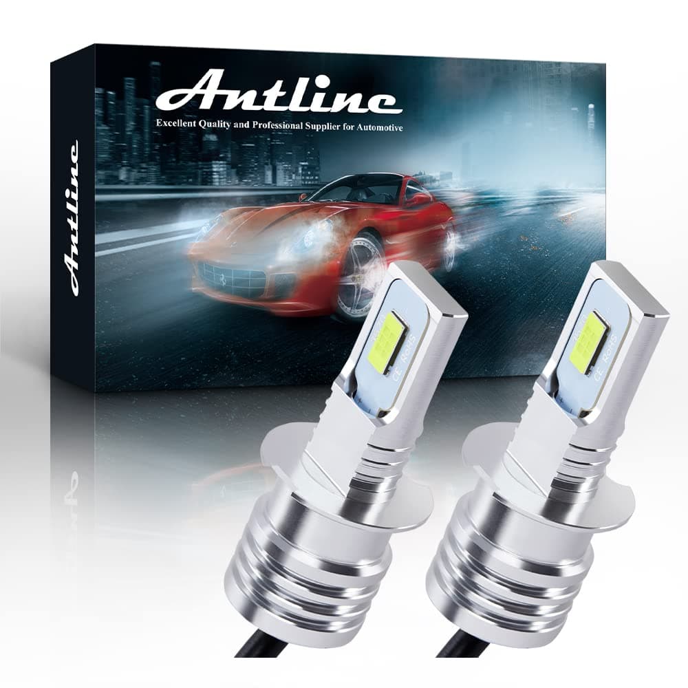 Antline Super Bright H3 LED Bulb Ice Blue Version 3570 CSP-Chips LED Fog Lights DRL Replacement (Pack of 2)