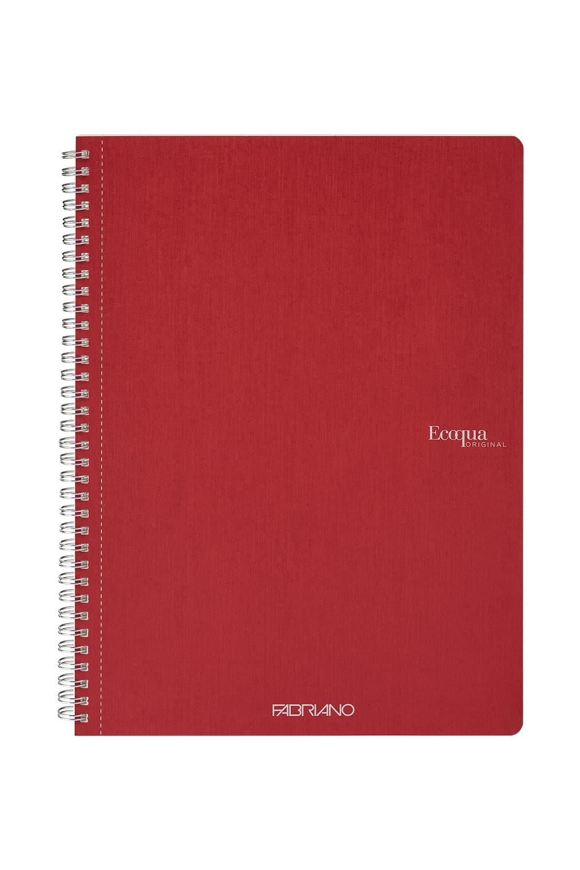 FabrianoEcoqua Original Spiral-Bound Notebook, 21.1 cm x 29.7 cm, A4, Lined, 70 Sheets, Cherry