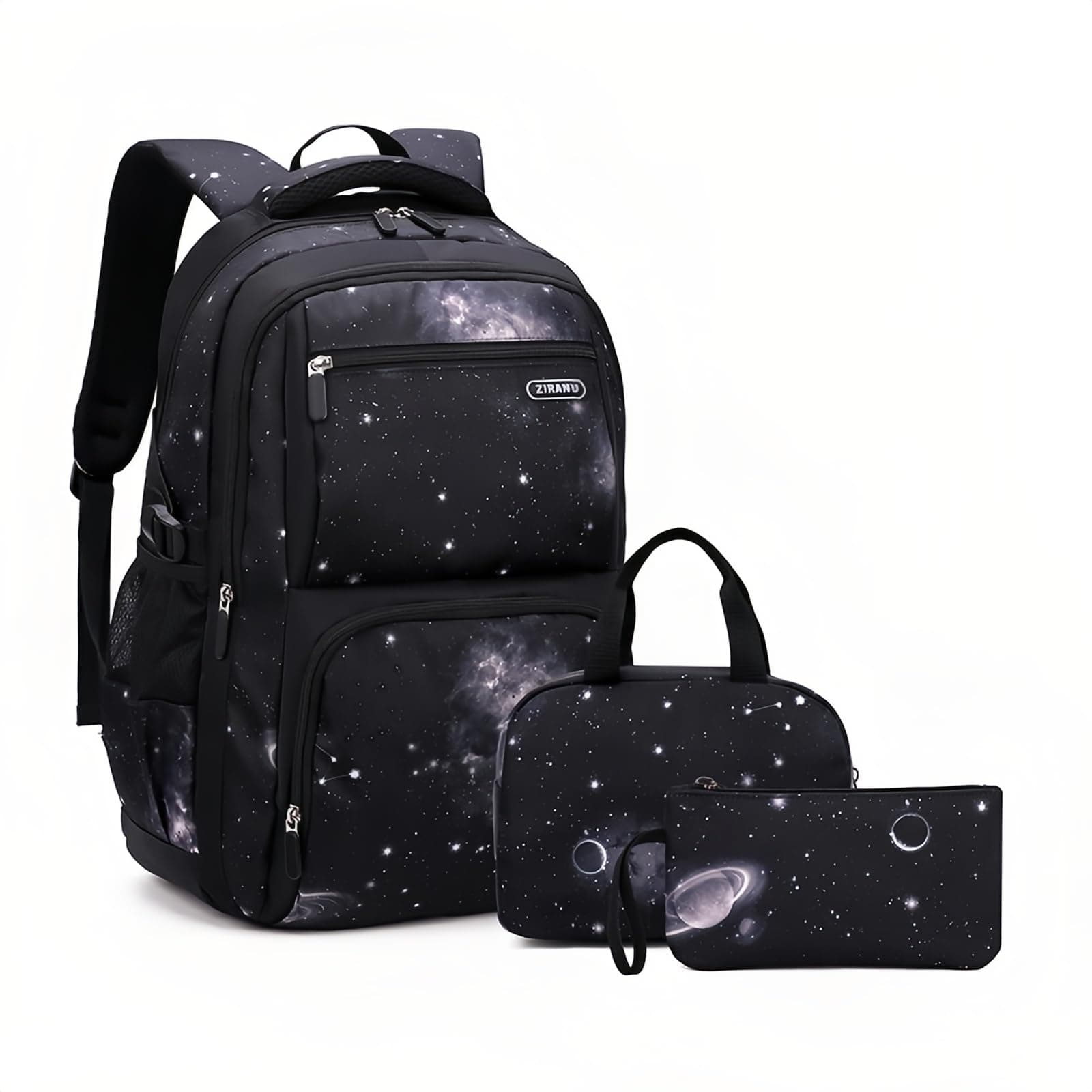 Galaxy-Print School-Bag Backpack for Boys Middle-School Elementary Bookbag