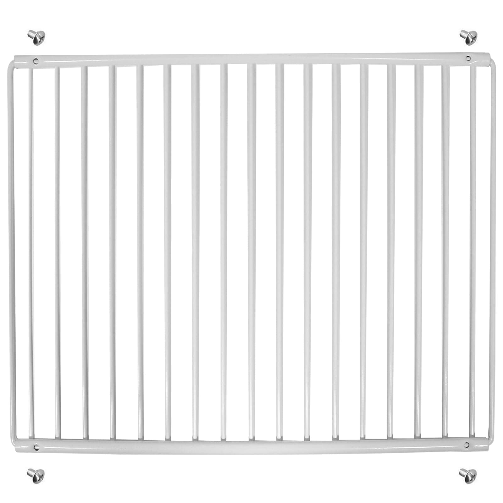 SPARES2GO Universal Fridge Freezer Shelf Adjustable White Plastic Coated Extendable Arms (Large, 425mm - 670mm x 320mm)