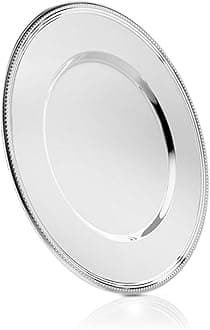 Bredemeijer Zilverstad 7838230 Charger Plate Pearl, Steel, Silver, 33 x 33 x 1.3 cm