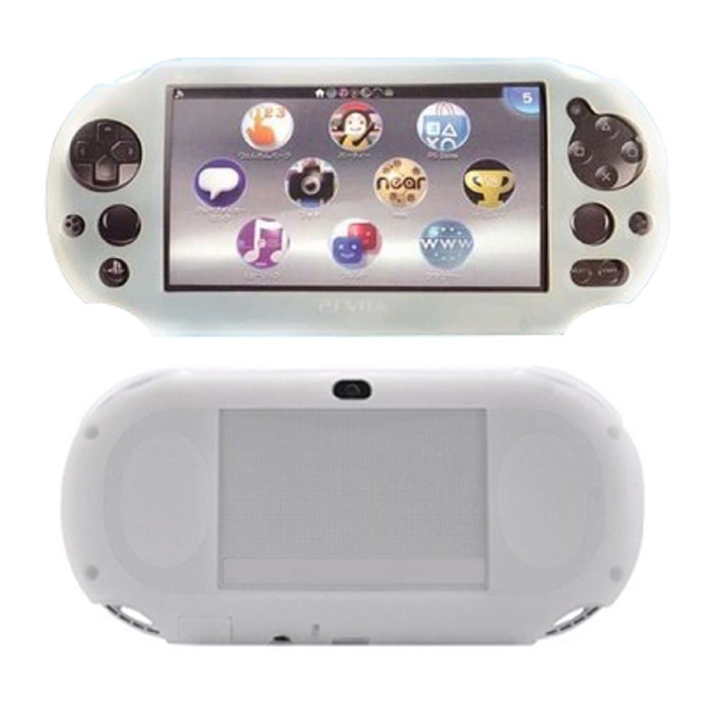 PSVita 2000 Silicon Full Cover Skin Protector Case for PSV2000 (White)