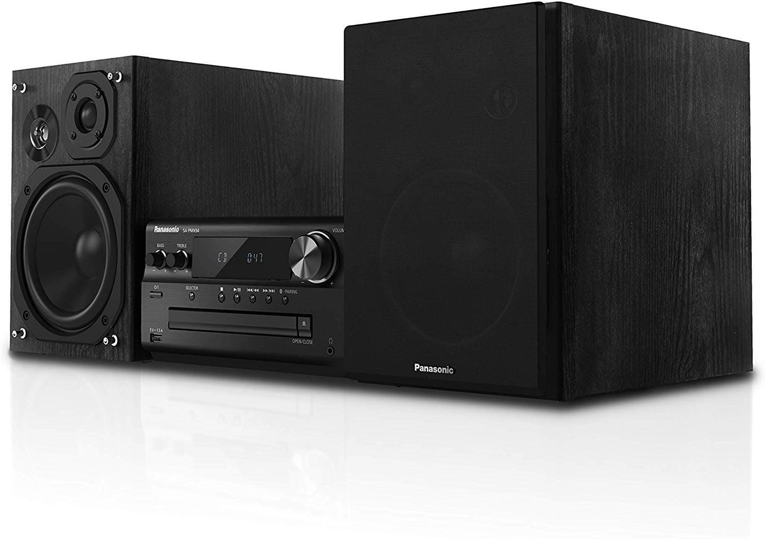 Panasonic SC-PMX94EG-K Micro HiFi System in black (120 Watt RMS, Digital Radio DAB+, CD, FM Radio, Bluetooth, USB, AUX)