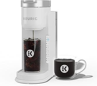 K-Iced Coffee Maker, Single Serve K-Cup Pod Iced Coffee Maker, With Hot and Cold Coffee Capabilities, Brews Any K-Cup Pod, White