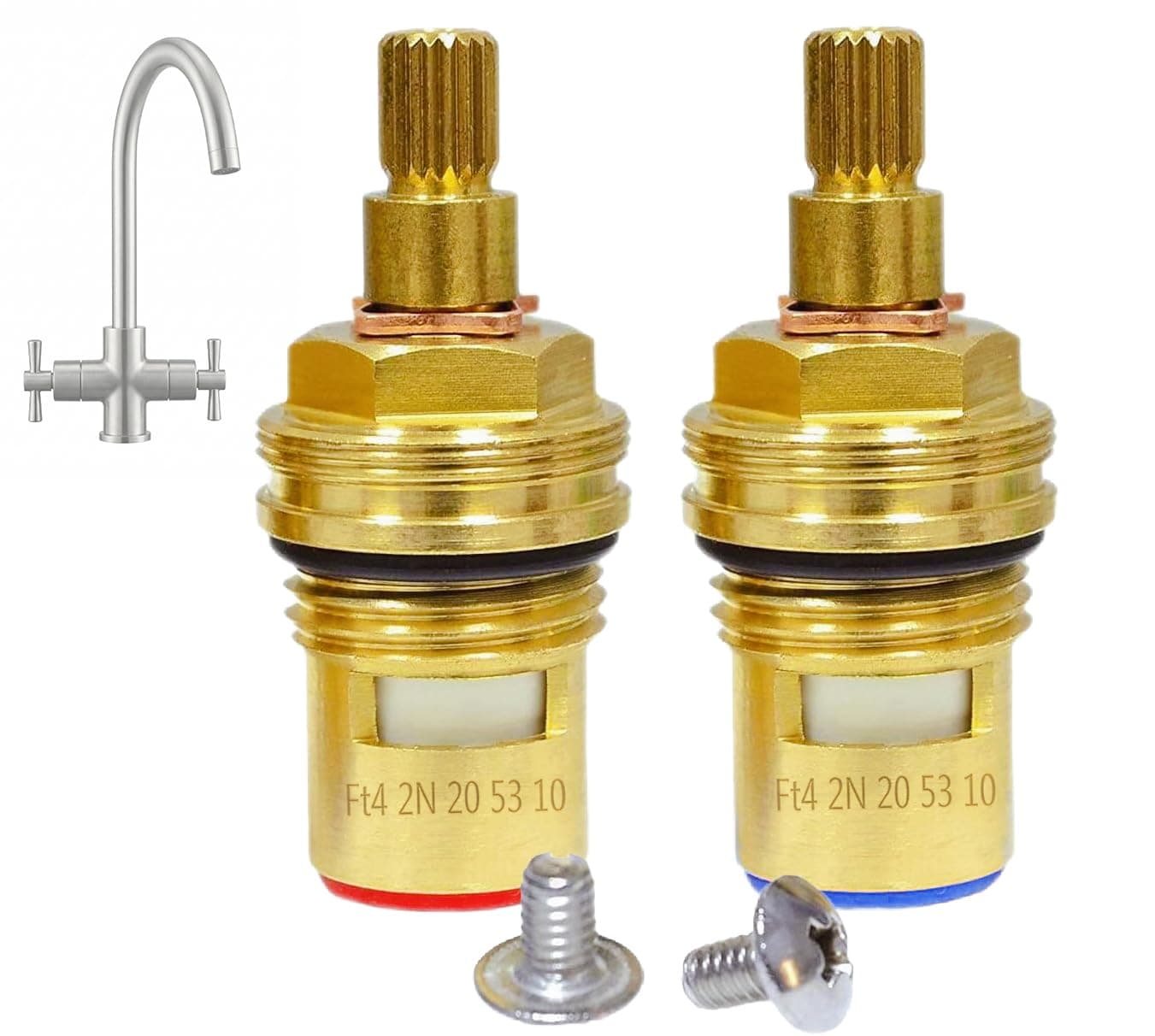 – GI Replacement Brass Ceramic Disc Tap Valve Insert Gland Cartridge Quarter Turn Seawhisper