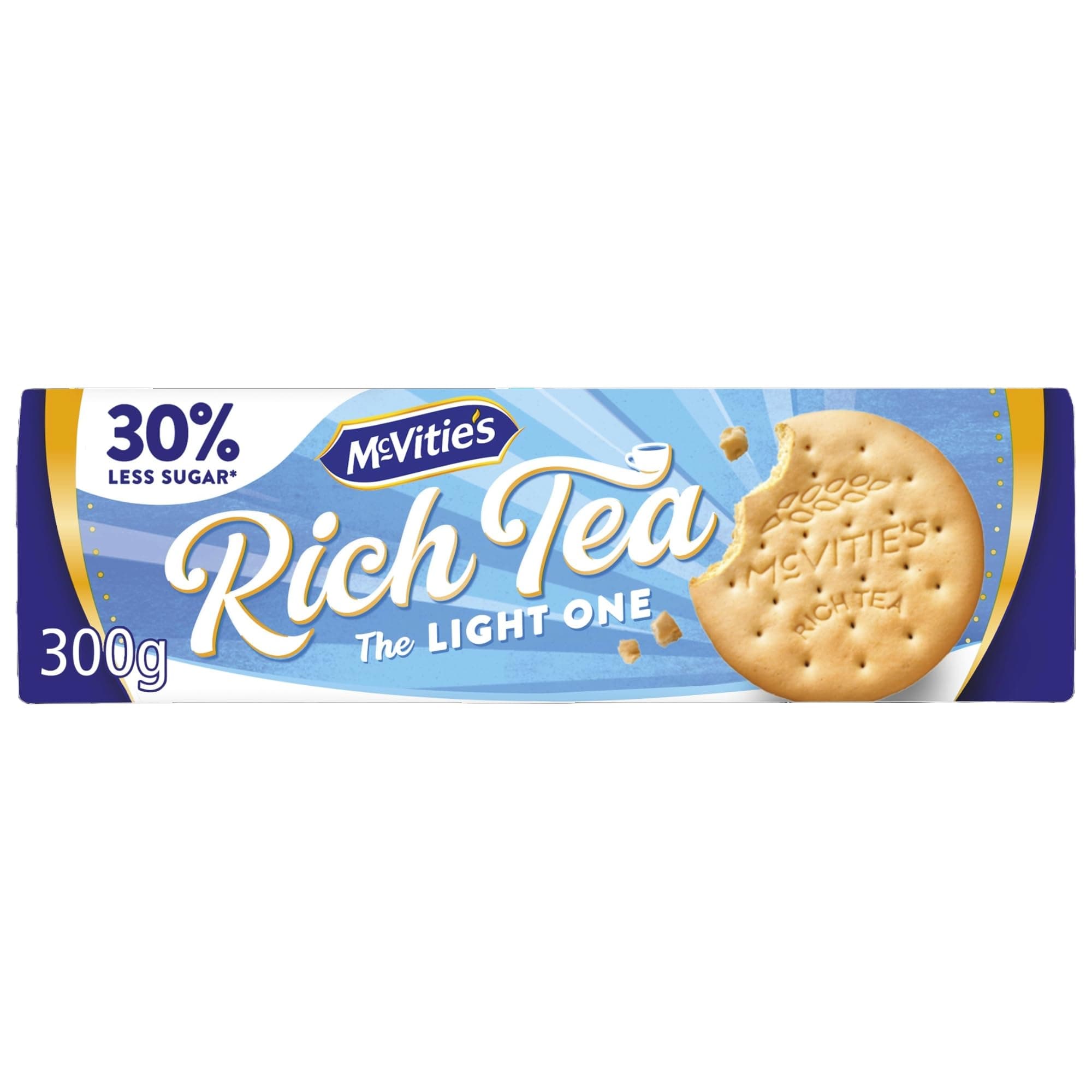 – McVitie's Rich Tea Biscuits, The Light One, 30% Less Sugar, 300 g (Pack of 1)