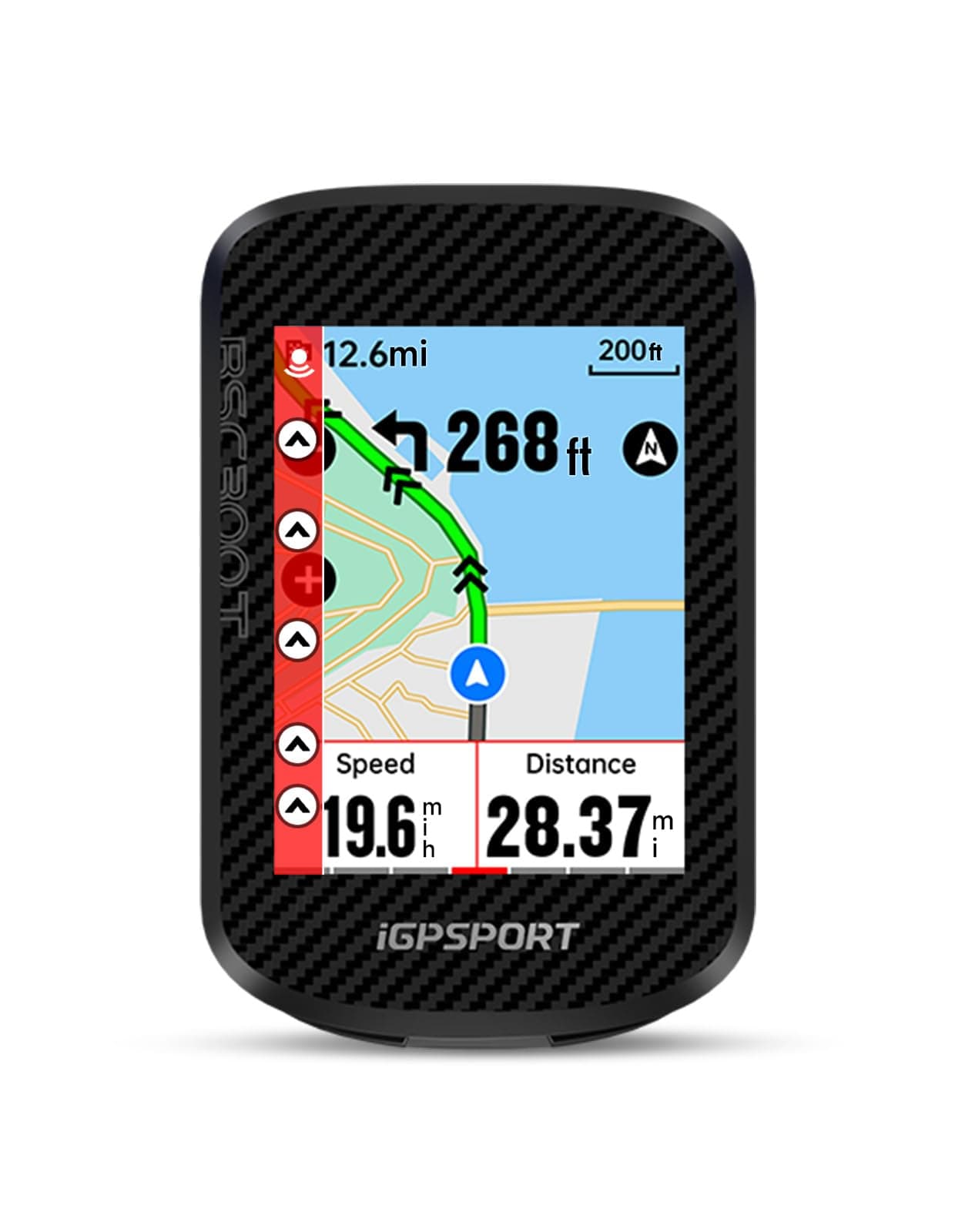 BSC300T Bike Computer GPS Map Navigation 2.4” Touchscreen, Ideal Cycle Computer for E-Bike, Radar, Smart Light