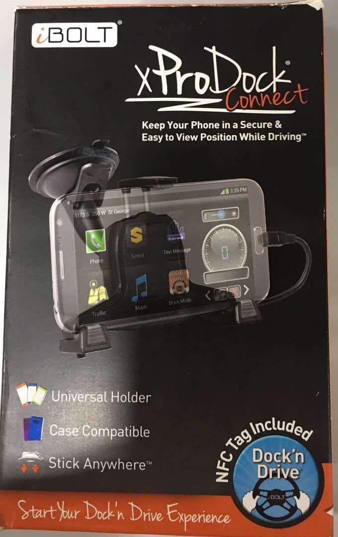iBOLT xProDock Active Car Dock/Holder/Mount for Samsung Galaxy S3, S4, Note 2 & Note 3 with aux-Out to car-Speakers. Works with All Cases and Extended Batteries.