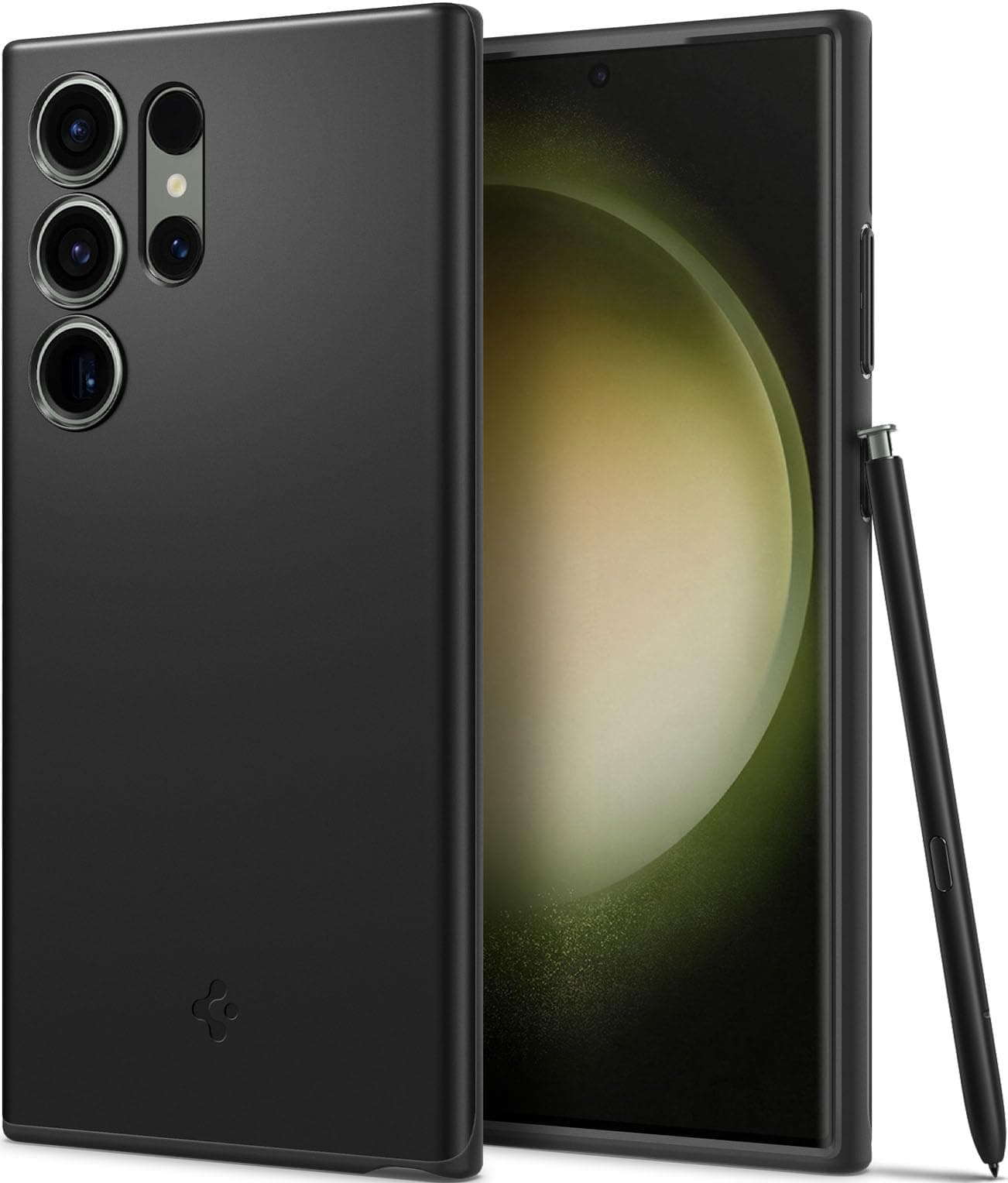 Spigen Thin Fit Designed for Galaxy S23 Ultra Case (2023) [Military-Grade Protection] - Black