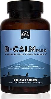 Natural Rhythm B-CALMplex, Unique B Vitamin Blend, B Complex Supports Proper Nerve Function and Relaxation, 3 Month Supply, 90 Capsules