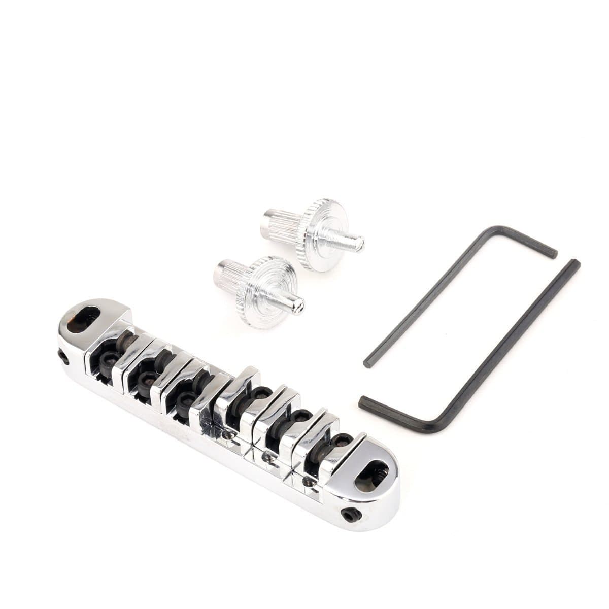 Chrome Roller Tune-O-Matic Saddle Bridge For Gibson Les Paul LP Guitar
