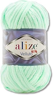 Wohnkult 100 g Alize Velluto Wool in 30 Selection (464 | Light Green)