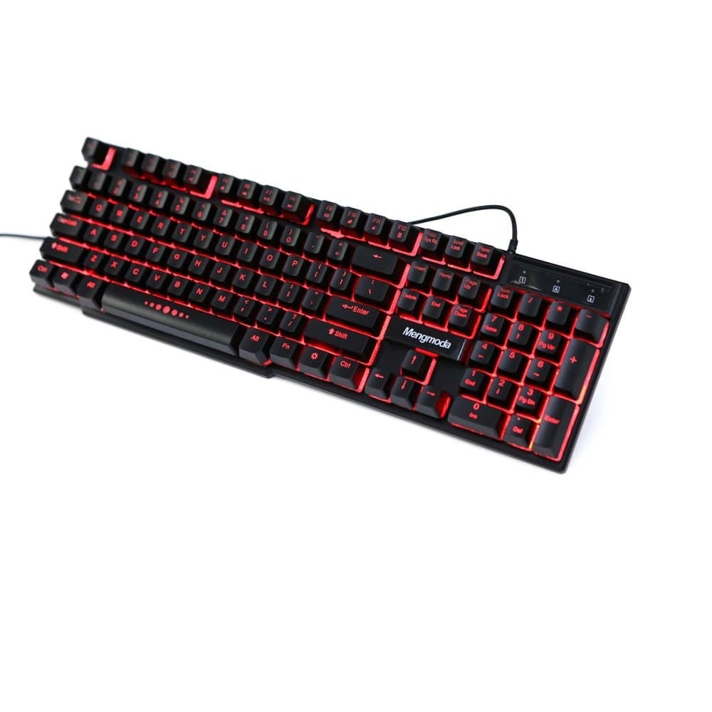 Mengmoda Gaming Keyboard RGB Gaming Keyboard Backlit Multicolor LED(Black)