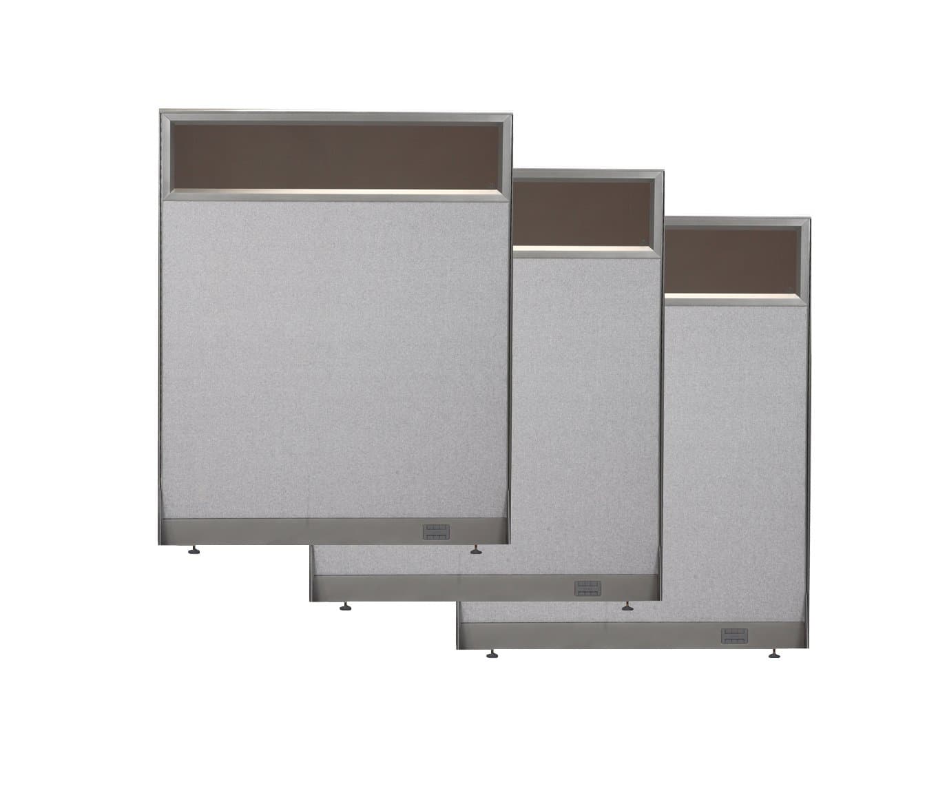 GOF Office Partition Partial Glass Panel Pane Wall divider Office Wall (36w x 48h Partial Glass 3 QTY)