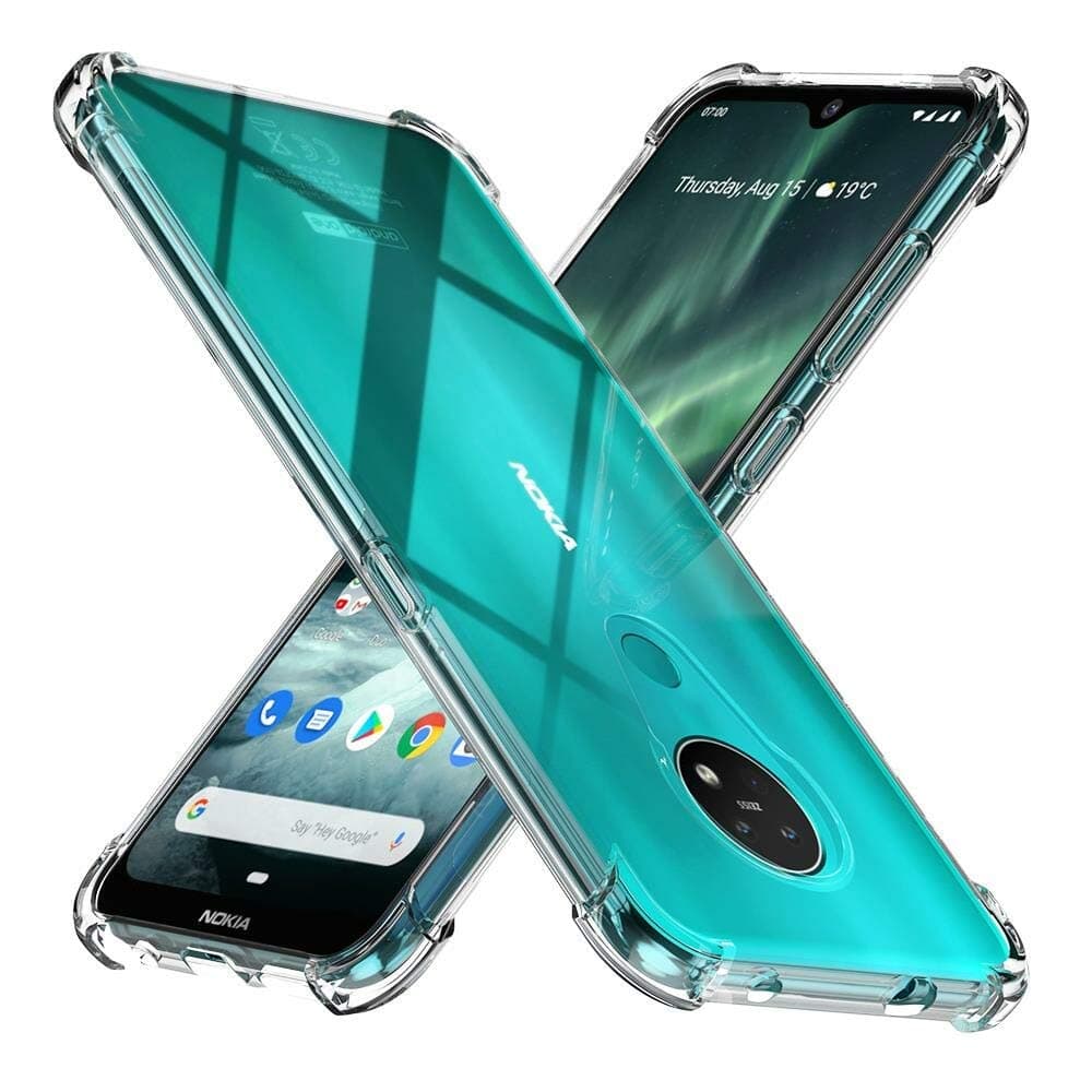 TesRank Nokia 7.2 / Nokia 6.2 Case, Slim Clear Soft TPU Gel Case Flexible Silicone Protective Cover for Nokia 7.2 / Nokia 6.2-Transparent/Clear