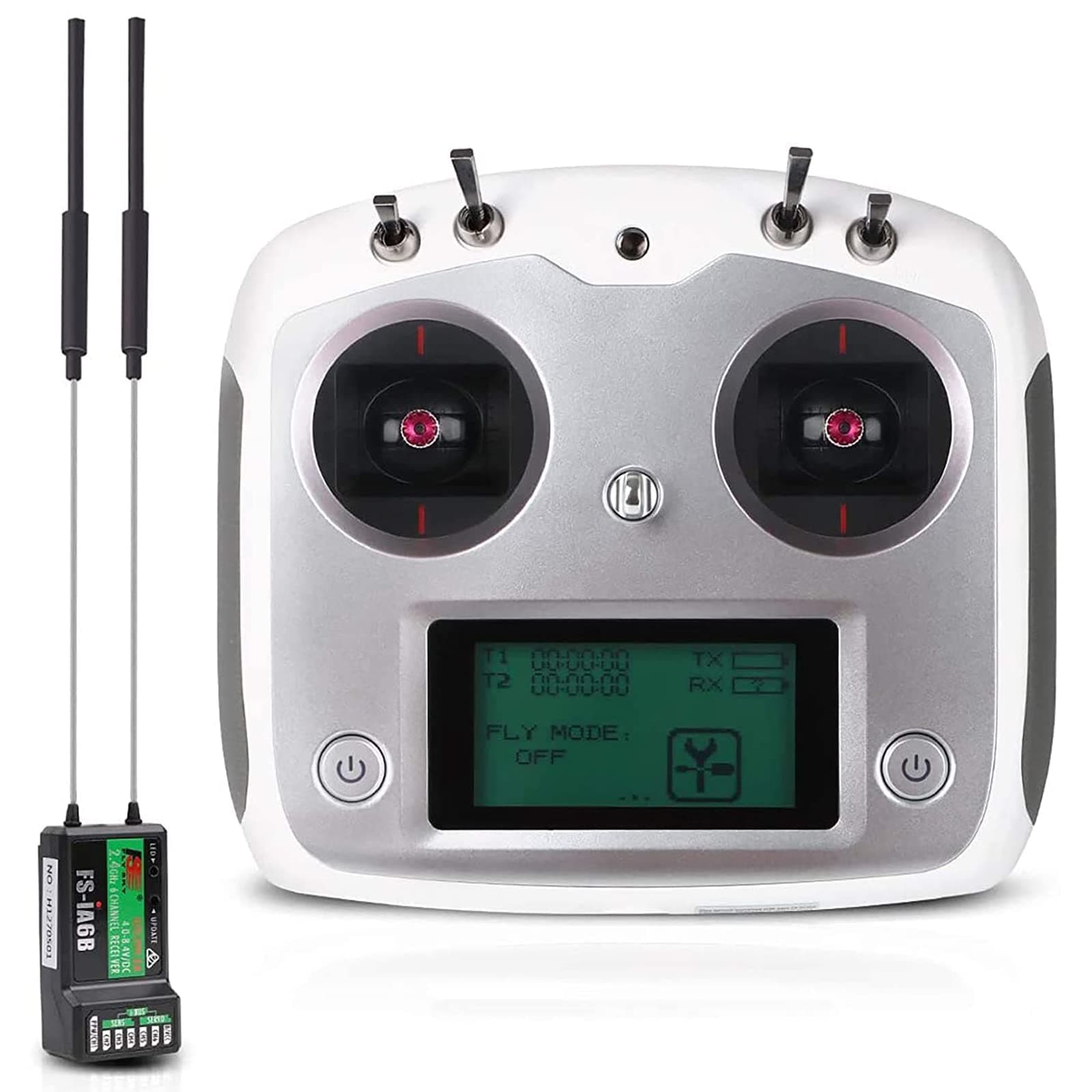 Flysky FS-i6S 2.4G 10CH AFHDS 2A Mode 2 (Left Hand Throttle) Transmitter With FS-iA6B Receiver For RC Quadcopter Multirotor Drone Airplane