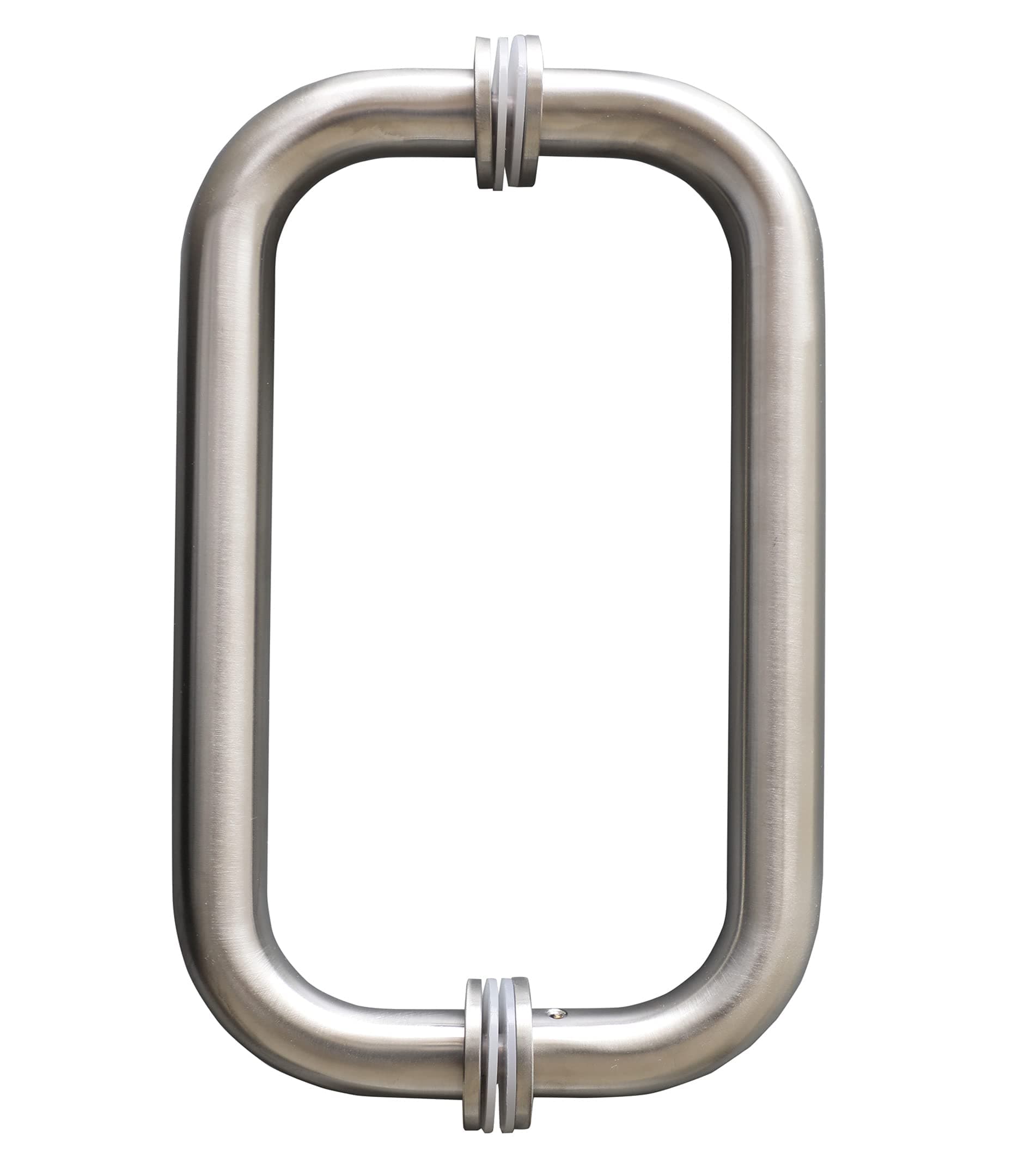 CKB 8" Shower Door Handle, Compatible with 1/4" (6mm) to 1/2" (12mm) Thick. Stainless Steel Double Side Glass Door Pull, Brushed Nickel