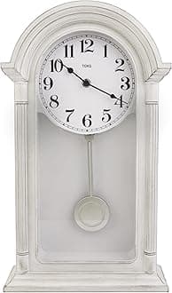 Lily's Home Elegant Vintage Wall Clock Pendulum Wall Clock by Living Room Lovely Home Essentials - Vintage Regulator Design for Living Room & Home Decor & Kitchen Decor & Wall Décor