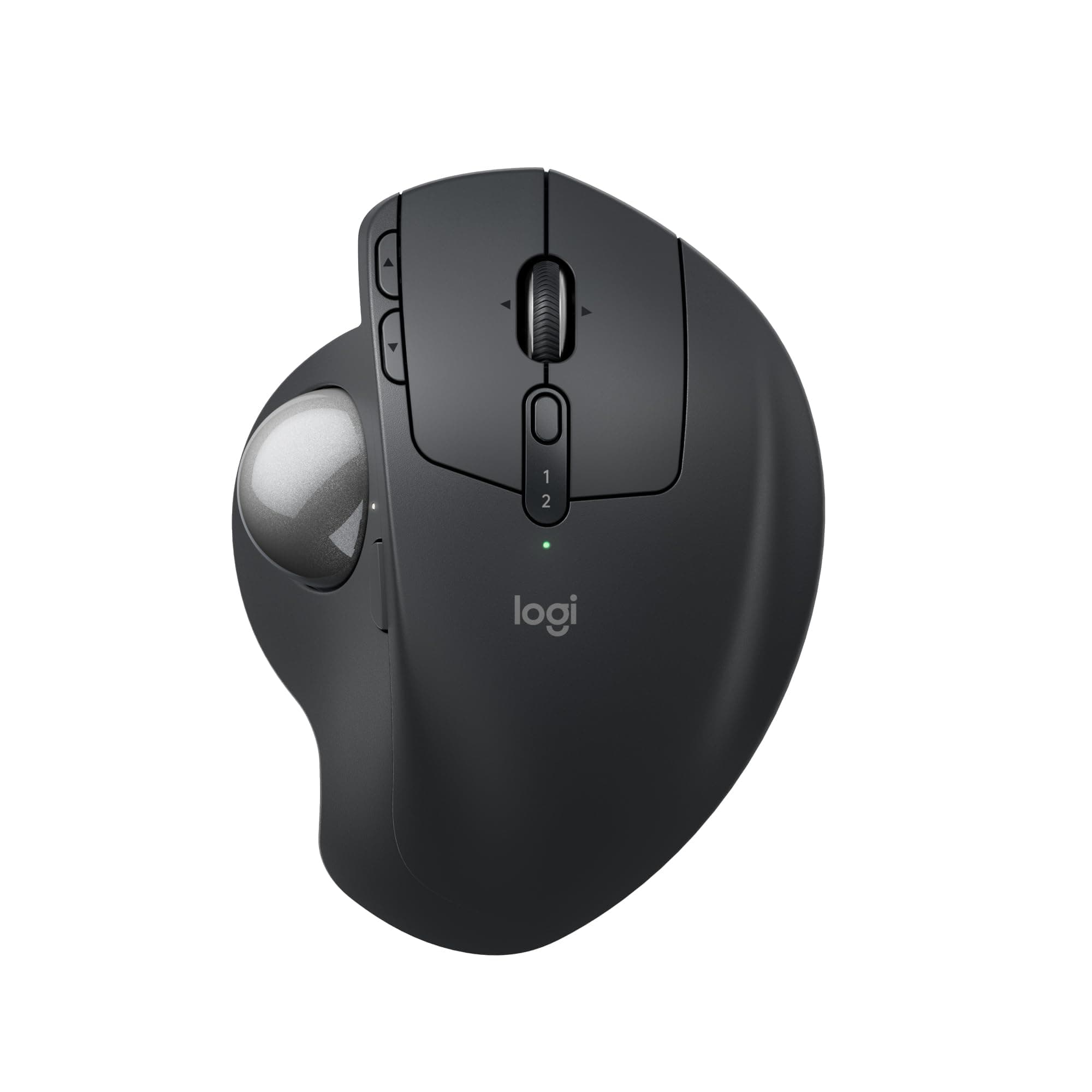 Logitech MX Ergo S Advanced Wireless Trackball Mouse, USB-C Rechargeable Wireless Ergonomic Mouse with Bluetooth and Encrypted Dongle, 6 Programmable Buttons, for PC/Mac - Graphite