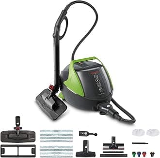 Polti Vaporetto PRO 95_Turbo Flexi Steam Cleaner, 5 Bar, Vaporflexi Brush, kills and eliminates 99.99% of viruses, germs and bacteria, Made in Italy, PTEU0279