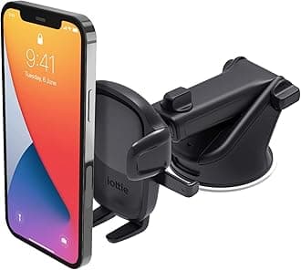 – iOttie Car Phone Holder Mount Easy One Touch 5 Dashboard & Windshield Universal Desk Stand for -iPhone, Samsung, Moto, Huawei, Nokia, LG, Smartphones