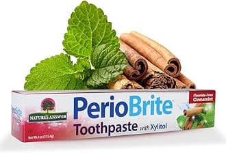 Nature's Answer Periobrite Toothpaste, Cinamint, 4 Ounce, (2 Pack) | Teeth Whitening | Fresh Breath | Stain Removal