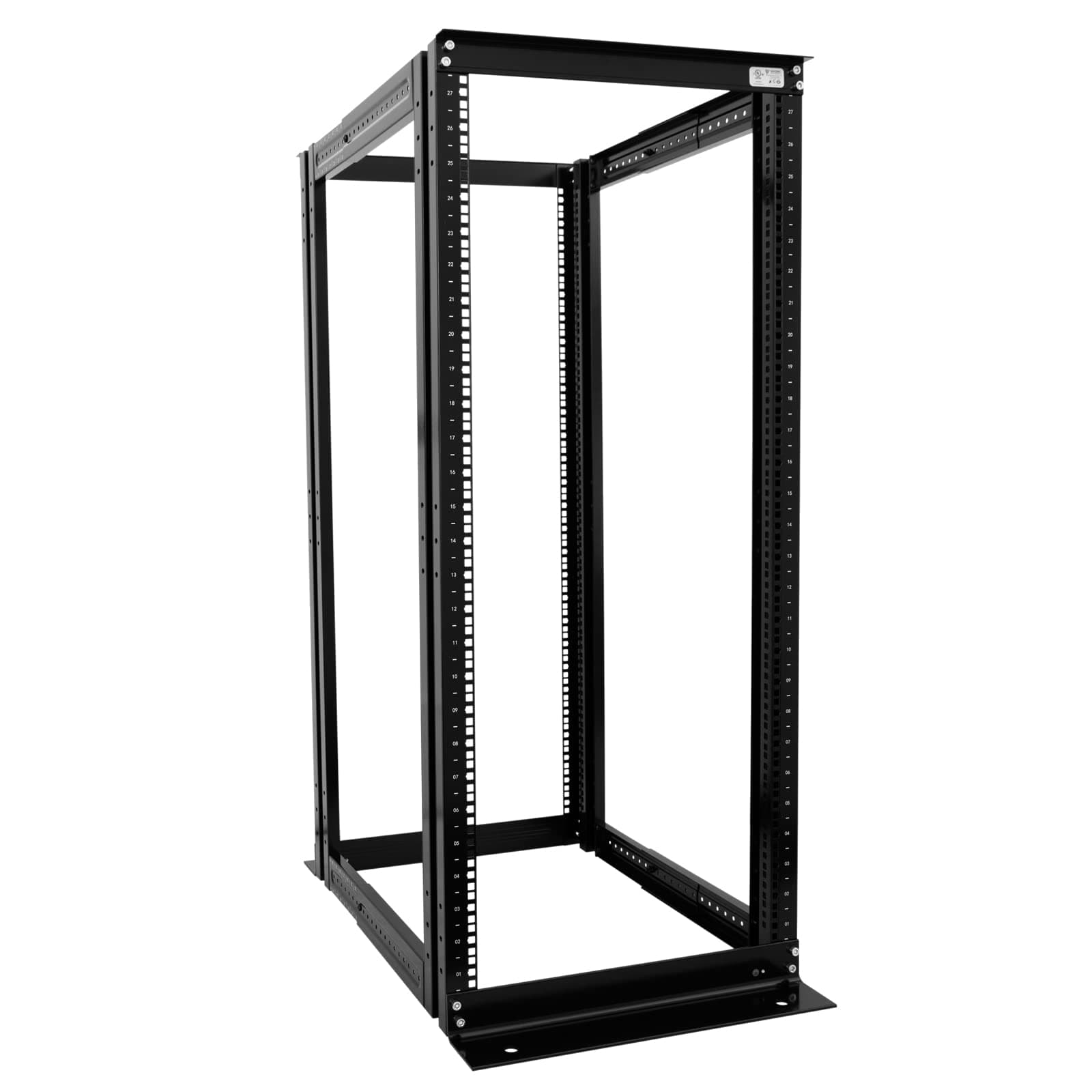 Raising Electronics Server Rack 4 Post Open Rack Frame Rack Enclosure 19 Inch Adjustable Depth Aluminum (27U,56Inch Height)