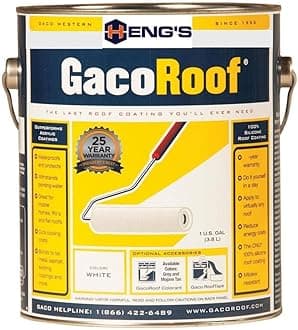 GacoRoof GR1600-1 Silicone Roof Coating, Gallon, White