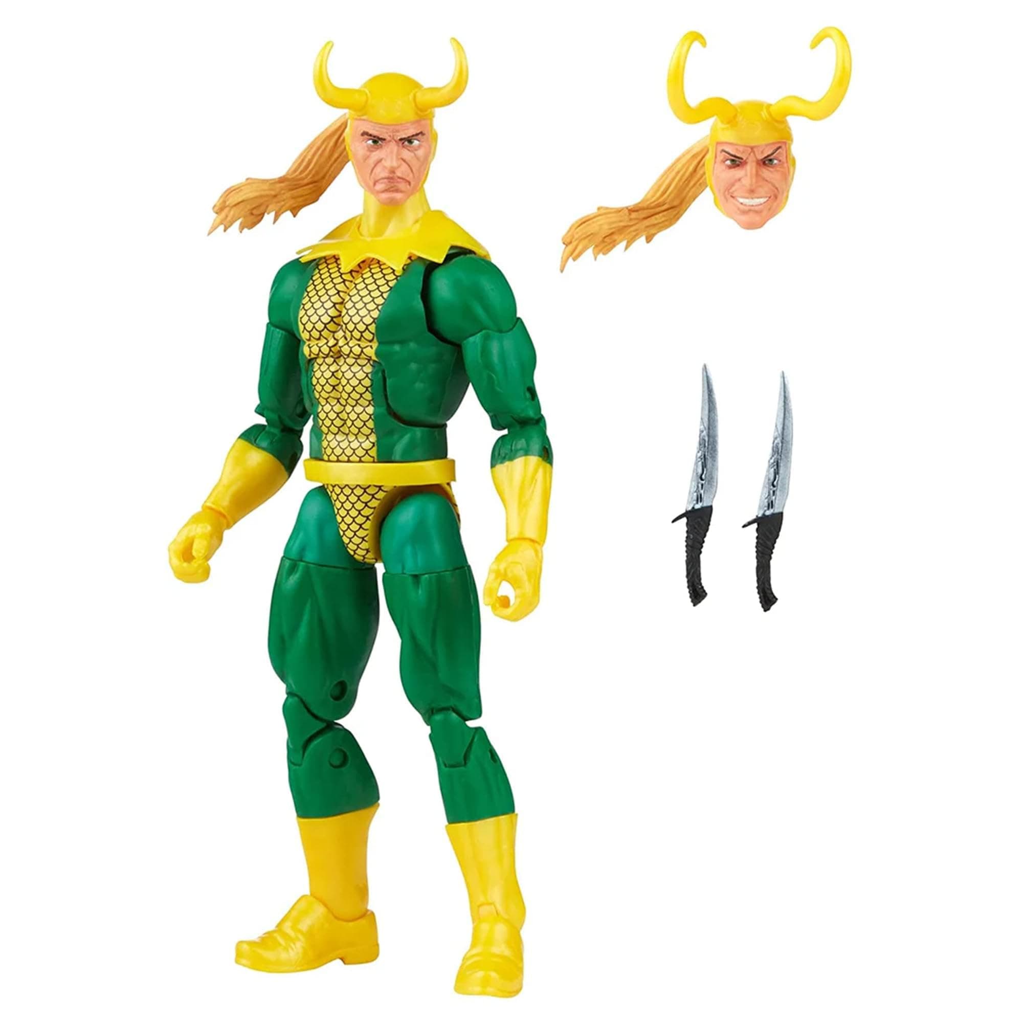 Legends Series Loki 6-inch Retro Packaging Action Figure Toy, 3 Accessories