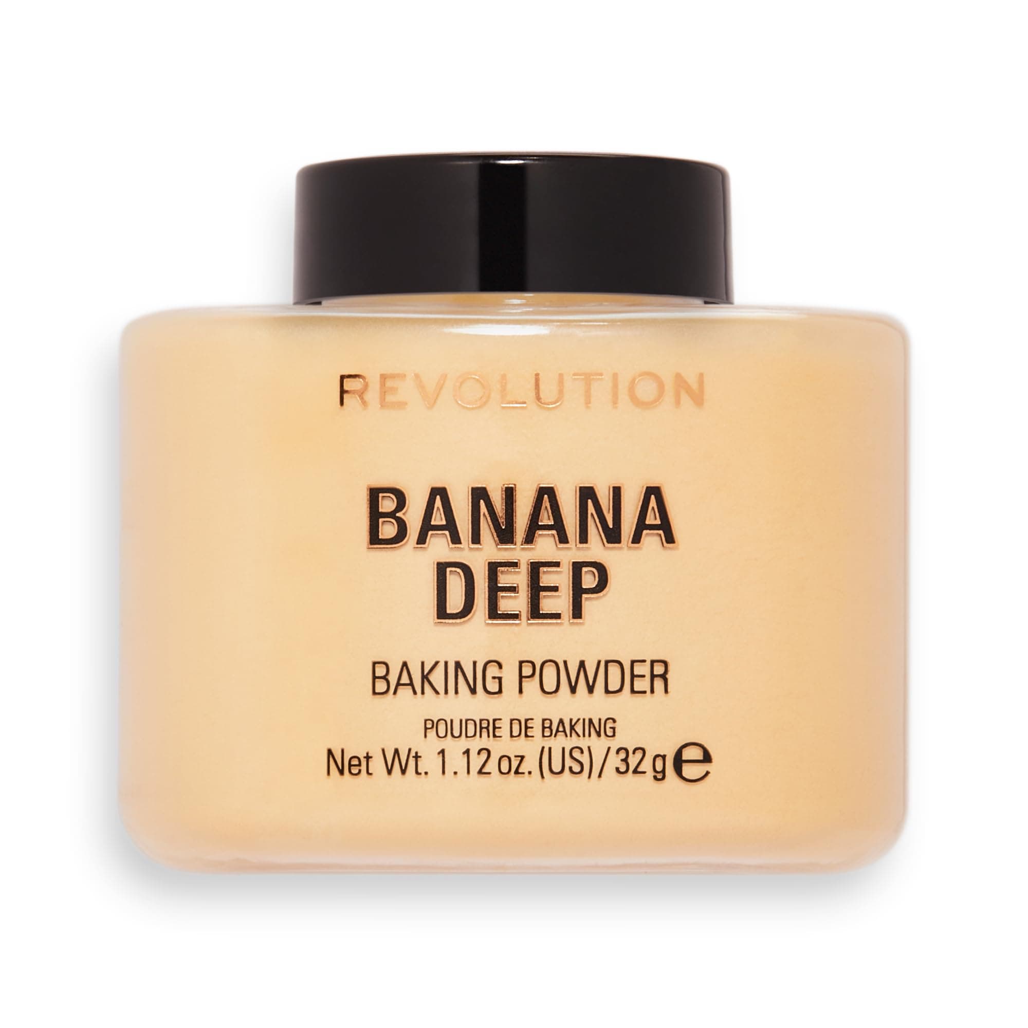 Revolution, Loose Baking Powder, Makeup Setting Powder, Long-Lasting Coverage, Mattifies & Reduces Shine, Banana Deep, 1.12 oz