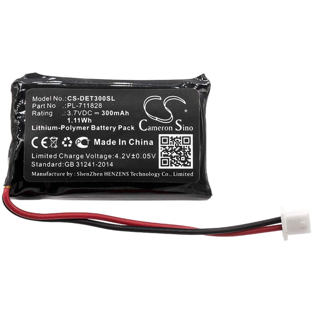 TECHTEK Battery 300mAh compatible with [Educator] 300TSTransmitter, ET-300-LReceiver, ET-300Receiver, ET-300Transmitter, ET-302-LReceiver, ET-302Receiver, ET-400Receiver, ET-402Receiver, EZ-900Receiv