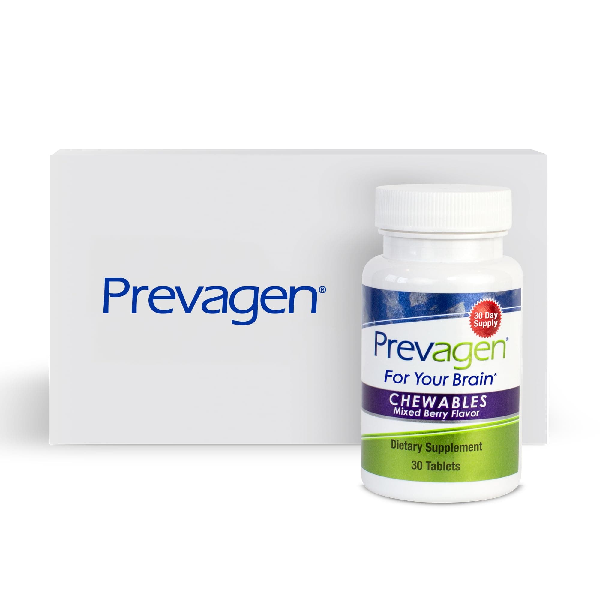 Prevagen Regular Strength Mixed Berry Chewables - 30 Tablets (1 Month Supply) | Formulated for Your Brain | 10mg of Apoaequorin Plus Vitamin D3
