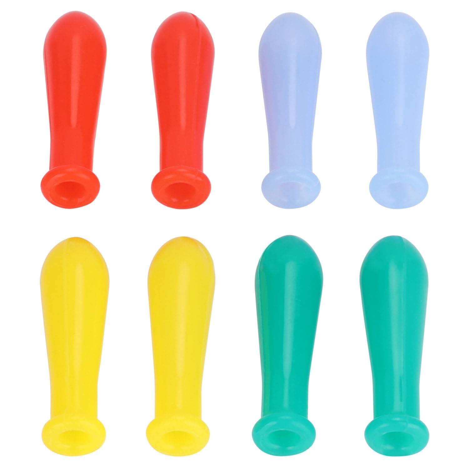 Dropper Silicone Cap, Thickened Silicone Glass Dropper Tips Lab Suction Rubber Cap for 1-5 ml Glass Droppers, 8-Pack in 4 Different Colors