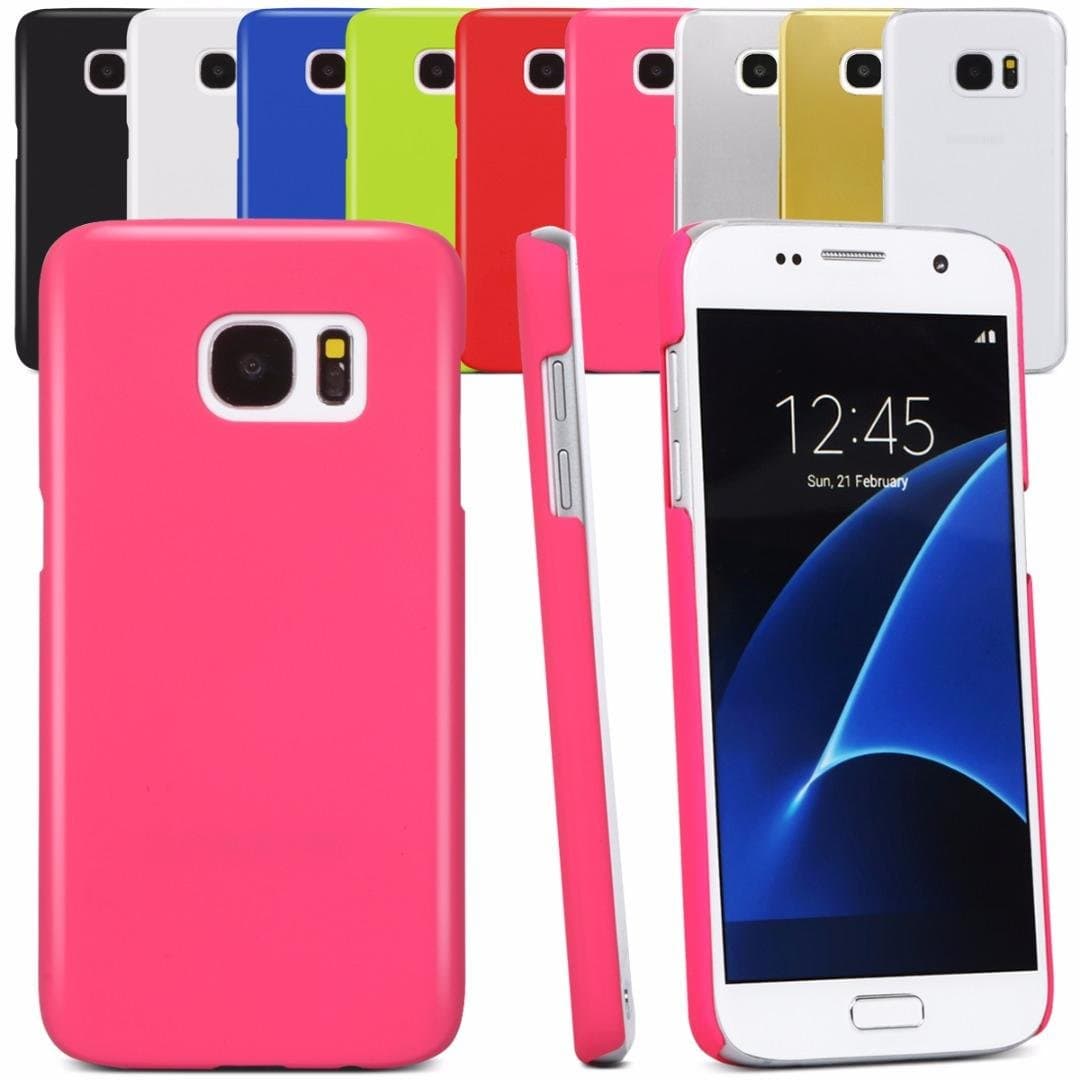 DeviceFun TM - Slim Fit Armour Snap On Hard Back Snap On Case Cover For Samsung Galaxy S7 Edge with FREE Screen Protector(Lime ,For Galaxy S7 Edge )